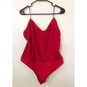 Red Laced Bodysuit